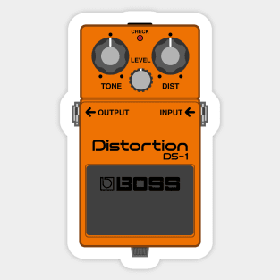 Boss DS-1 Distortion Guitar Effect Pedal Sticker